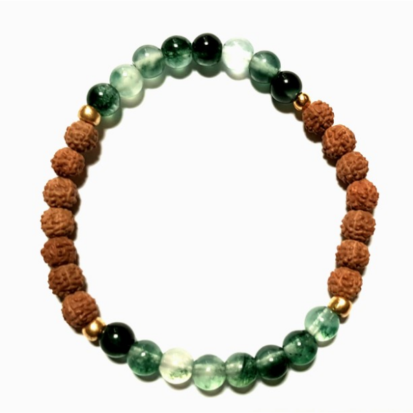 Handmade Benevolence Bracelet – Malaysian Jade & Rudraksha